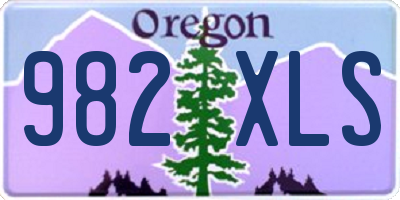 OR license plate 982XLS