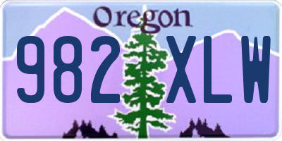 OR license plate 982XLW
