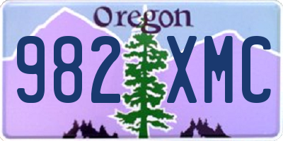 OR license plate 982XMC