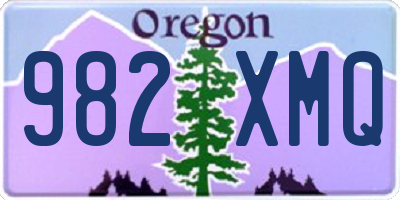 OR license plate 982XMQ