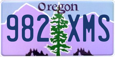 OR license plate 982XMS