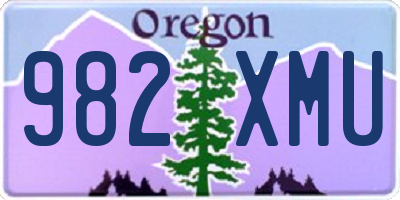 OR license plate 982XMU