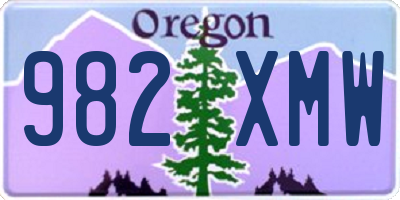 OR license plate 982XMW