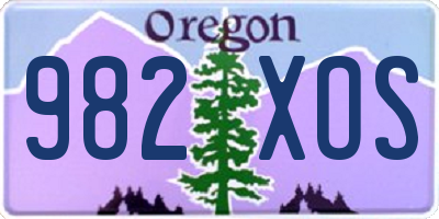 OR license plate 982XOS