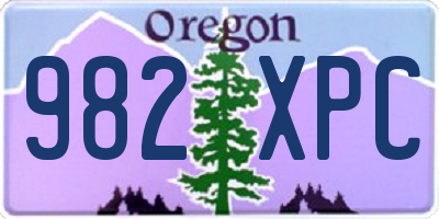 OR license plate 982XPC