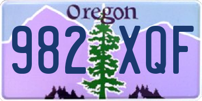 OR license plate 982XQF
