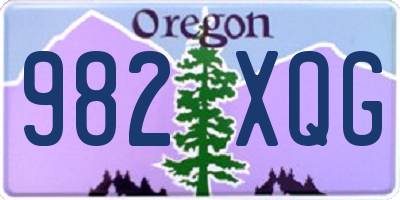 OR license plate 982XQG