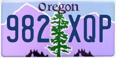 OR license plate 982XQP