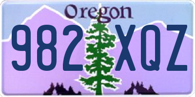 OR license plate 982XQZ