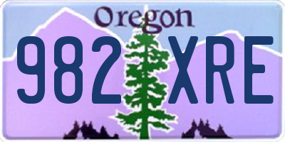 OR license plate 982XRE