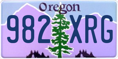 OR license plate 982XRG