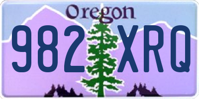 OR license plate 982XRQ