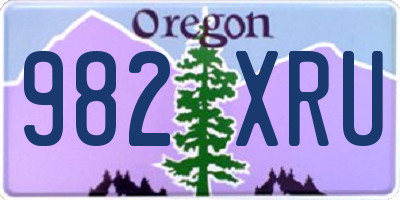 OR license plate 982XRU