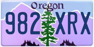 OR license plate 982XRX