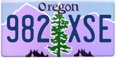 OR license plate 982XSE