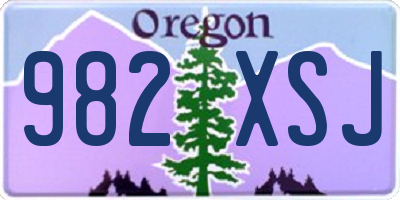 OR license plate 982XSJ