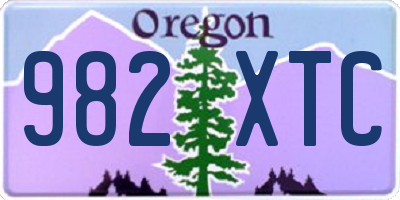 OR license plate 982XTC