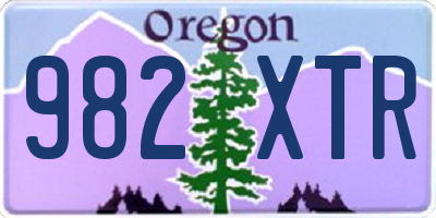OR license plate 982XTR