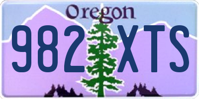 OR license plate 982XTS