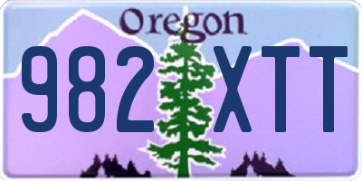 OR license plate 982XTT