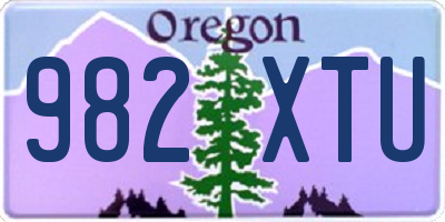 OR license plate 982XTU