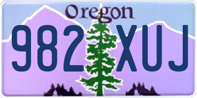 OR license plate 982XUJ
