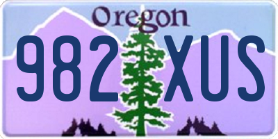 OR license plate 982XUS