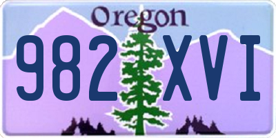 OR license plate 982XVI