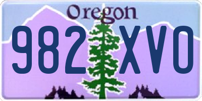 OR license plate 982XVO