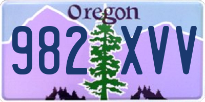 OR license plate 982XVV