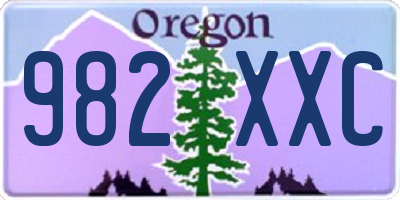 OR license plate 982XXC