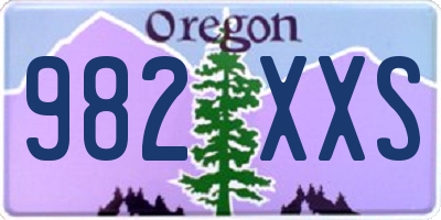 OR license plate 982XXS