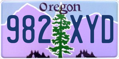 OR license plate 982XYD