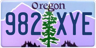 OR license plate 982XYE