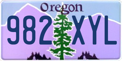 OR license plate 982XYL