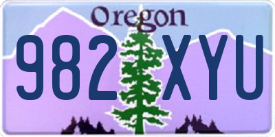 OR license plate 982XYU