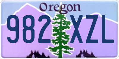 OR license plate 982XZL