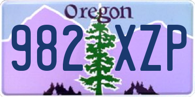 OR license plate 982XZP