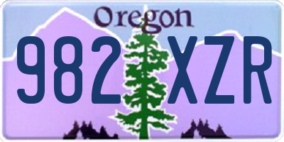 OR license plate 982XZR
