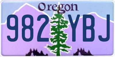 OR license plate 982YBJ