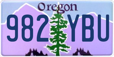 OR license plate 982YBU