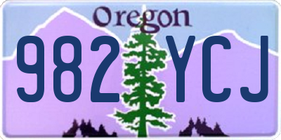 OR license plate 982YCJ