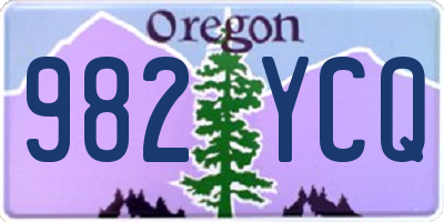 OR license plate 982YCQ
