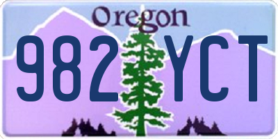 OR license plate 982YCT