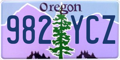 OR license plate 982YCZ