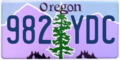 OR license plate 982YDC