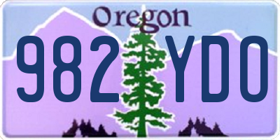 OR license plate 982YDO