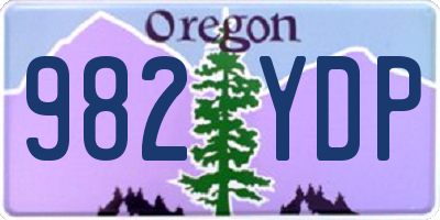 OR license plate 982YDP