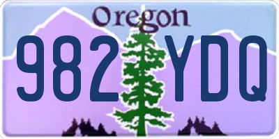 OR license plate 982YDQ