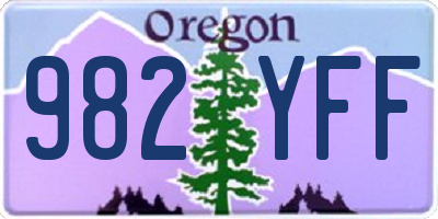 OR license plate 982YFF